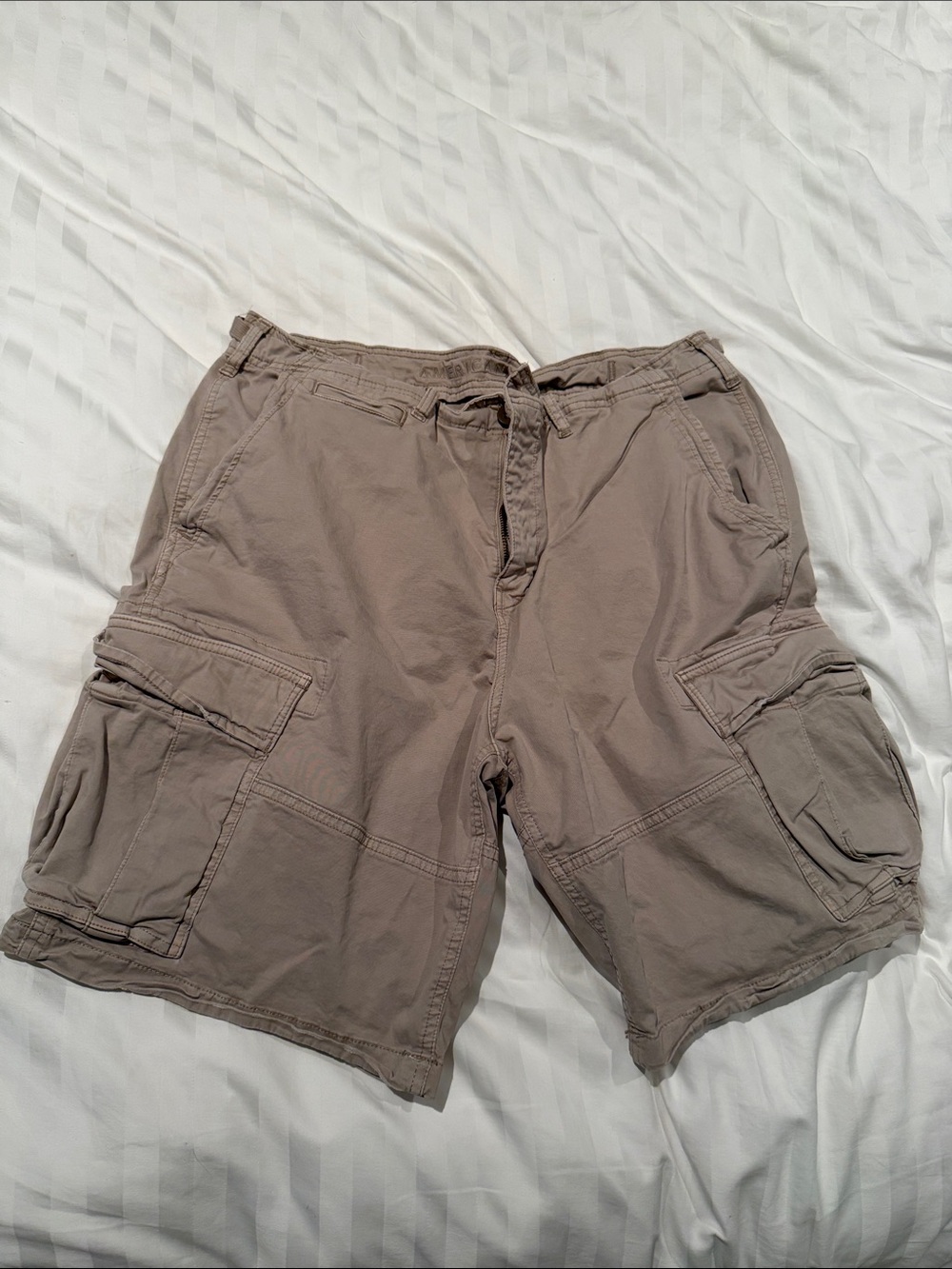 Men's American Eagle Cargo Shorts in Light Khaki